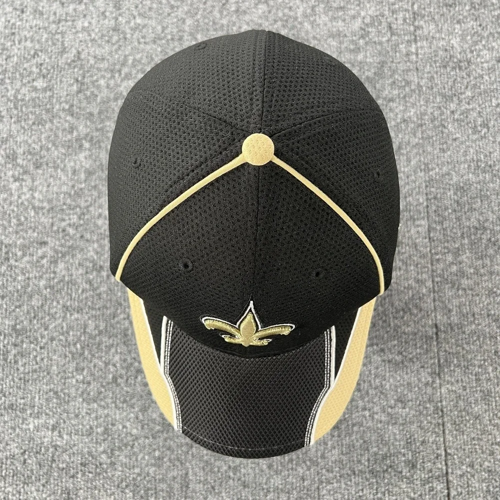New Orleans Saints Cap Hat Small-Medium Black Gold Who Dey OSFM NFL Football